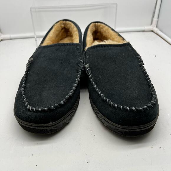 Eddie Bauer Suede Memory Foam Slippers Mens XXL 13 Blue West Haven - Picture 5 of 8
